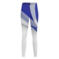 thumbnail image 2 of Gibobby leggings con bolsillos dama Las mujeres imprimen los pantalones de las polainas de la cintura alta para el yoga que corre la aptitud diaria (Azul, S), 2 of 4