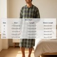 thumbnail image 3 of Purcolt Mens Nightgown Long Sleeve Plaid Print Lounge Sleep Shirt Pajama Nightshirt Soft Loose Sleepwear Comfy Nightwear S-3XL, 3 of 7