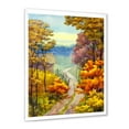thumbnail image 2 of Designart 'Little Road Through VIbrant Autumn Scene' Lake House Framed Art Print, 2 of 4