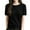 Z-Black437, variant on Women's Sweater Solid Color Short Sleeve O-Neck Wool Blend Summer Fall Lightweight Business Casual Blouses Female Versatile Tops