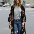 thumbnail image 5 of 2025 Clearance! asdoklhq Clearance Coats Under $10.00 Plus Size,Womens Flowy Kimono Cardigan Open Front Dress Printed Chiffon Blouse Loose Tops, 5 of 9