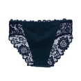 thumbnail image 2 of Resicozy Lace Panties for Women Cotton Underwear High-Waist Underpants Bikini Briefs Navy L, 2 of 4