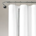 thumbnail image 2 of Lush Decor Micro Fiber Hotel Collection Shower Curtain White/Black Single 72X72, 2 of 5