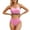 Pink, variant on Bathing Suits for Women,Push Up,High Waisted Bikini Sets for Women,Thong String 2 Piece Bikini Set,Spaghetti Straps Swimsuit,Ruffle Bikini,2 Piece Bathing Suits for Women Hot Pink L
