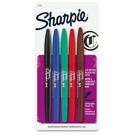 Sharpie Calligraphic Marker Pen Set (5 Pack) - Walmart.com