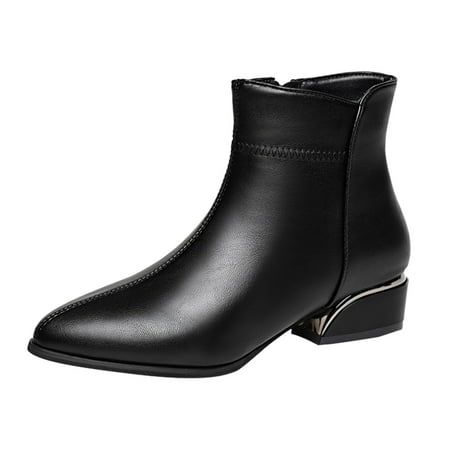 

ZHAGHMIN Ankle Boots For Women Low Heel Fashion Men S Classic Business Leather Shoes Suede Front Lace Up Short Boots Rain Boots For Women Size 9 Open Toe Boots For Women Low Heel Rain Boots For Wome