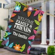 Welcome Family & Friends Customized House Flag, 27" x 18"