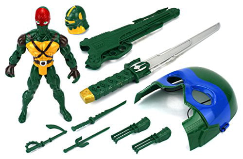 10 Pcs Warrior Ninja Kids Pretend Role Play Toy Set With Bow Arrow Sword Mask 