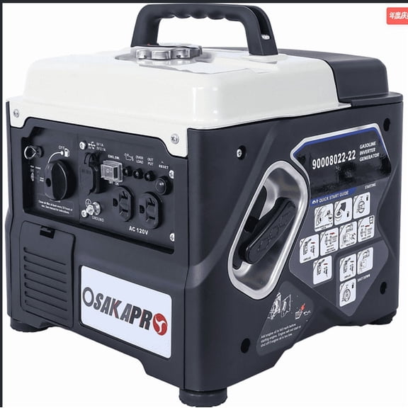 Portable Inverter Generator,1200W ultra-quiet gas engine, EPA Compliant, Eco-Mode Feature, Ultra Lightweight for Backup Home Use & Camping Black White