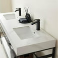 thumbnail image 3 of Funes 72" Double Sink Bathroom Vanity in Matte Black Frame White Top No Mirror, 3 of 8