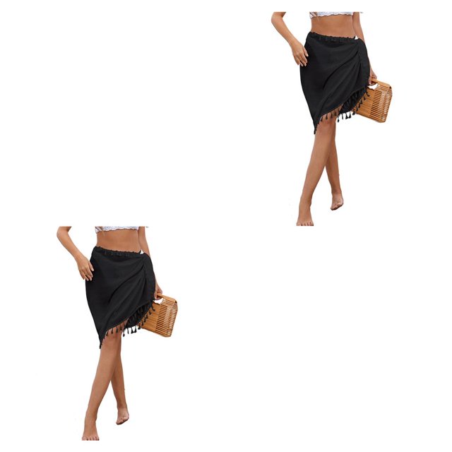 Guardurnaity de mujer de poliéster Plegable Casual Bohemio Tamaño libre Romántico Vacaciones de verano Compras Faldas para jugar en la playa Type11 NO11