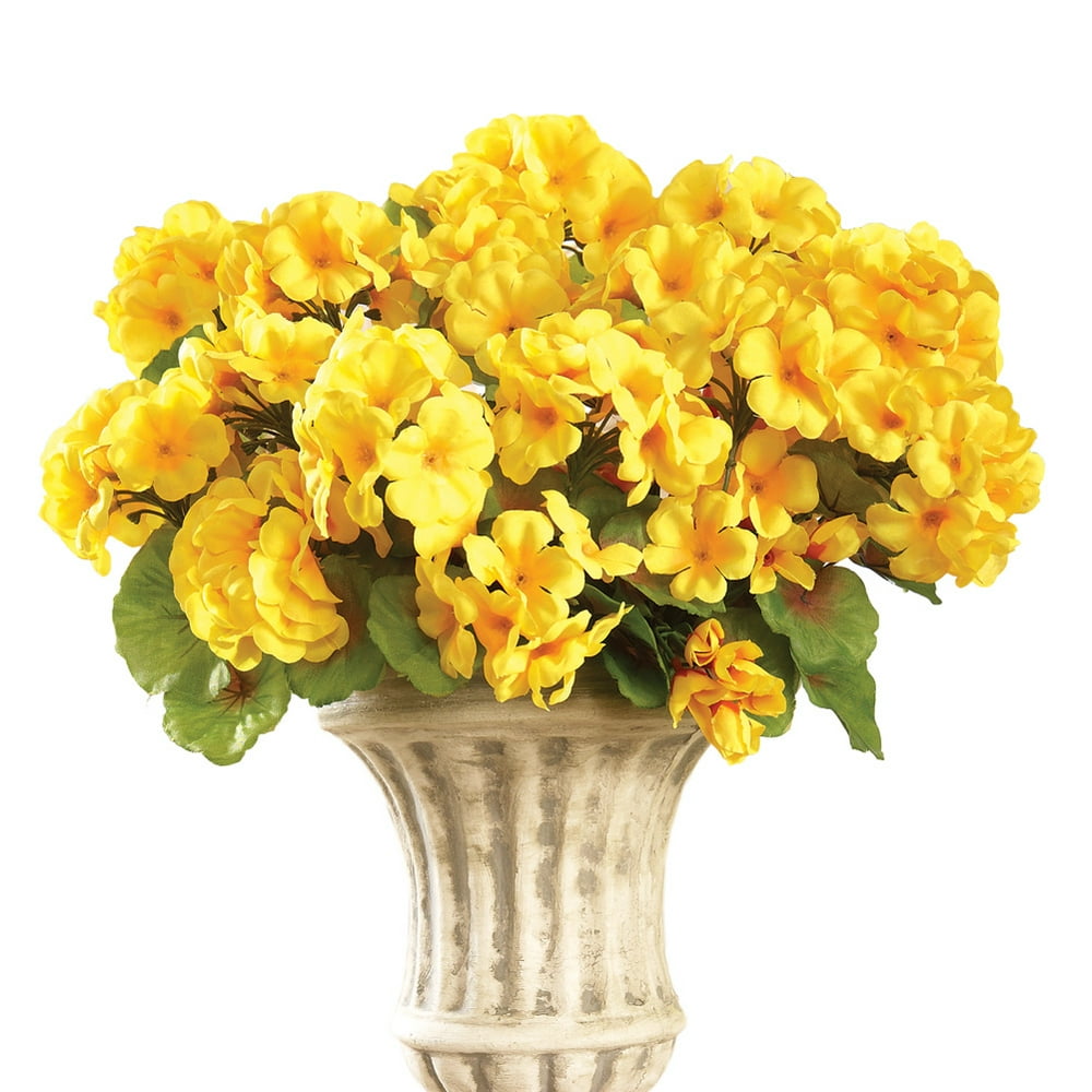 Collections Etc Artificial Geranium Floral Bush, Set of 3 Maintenance