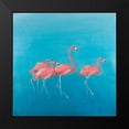 thumbnail image 2 of Atelier B Art Studio 15x15 Black Modern Framed Museum Art Print Titled - Four Flamingos, 2 of 5