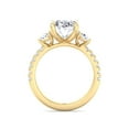thumbnail image 3 of Farra - Double Row Accented Round & Oval Moissanite Lab - Diamond Engagement Ring, 3 of 5
