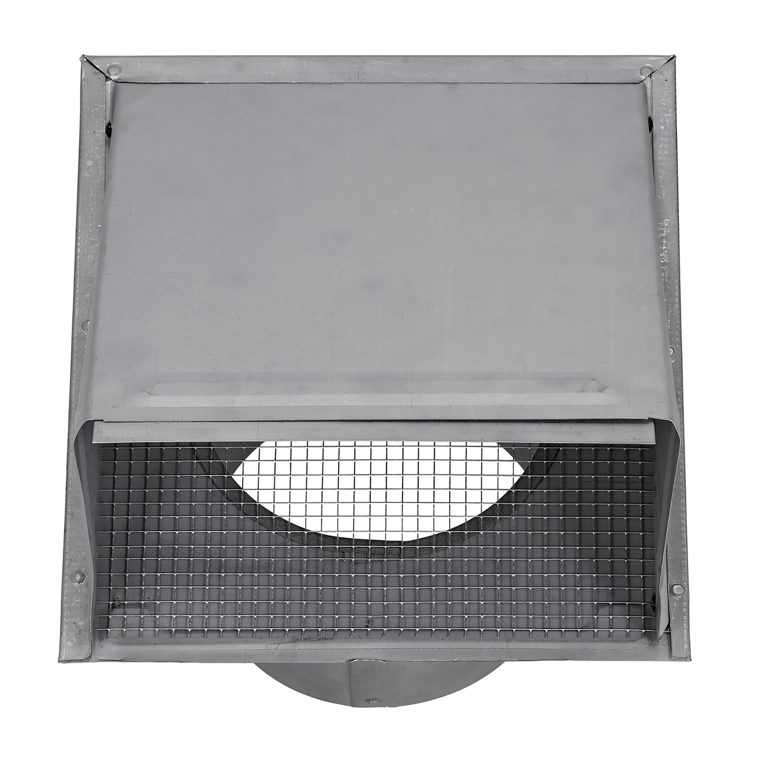 Lambro 6-In., 26-Gauge Paint-Grade Galvanized Wall Exhaust Hood Vent with Damper, Wire Mesh Screen, and 11-In. Pipe, EC-3460GMS-11-PG