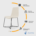 thumbnail image 2 of Sillas para Comedor Modernas Elegantes Set 2 piezas Beige GAON., 2 of 5