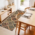 thumbnail image 4 of Bohemian Plaid Washable Runner Rugs 2'x6', Boho Southwestern Vintage Geometric Diamond Motifs Washable Runner Rug Non-Slip Sturdy Edge Binding Carpet for Bedside Hallway Runner Kitchen Galley, 4 of 9