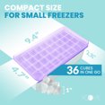 thumbnail image 4 of Yoove Ice Cube Tray with Lid, Bin, Scoop, 36 Mini Cube BPA Free Silicone Ice Tray for Freezer Violet, 4 of 9