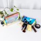 thumbnail image 5 of Bolsa de cosméticos transparente, impermeable, para maquillaje, bolso de mano transparente brillante, bolsa de almacenamiento para mujeres (tamaño pequeño), 5 of 7