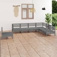 thumbnail image 1 of vidaXL 7 Piece Garden Lounge Set Solid Wood Pine Grey, 1 of 3