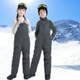 thumbnail image 2 of CPNG Kids Girl's Adjustable Ski Bibs Overalls Solid Color Wate Resistant Snow Snowboarding Pants with Pockets Winter Warm Pants Insulated, 2 of 4