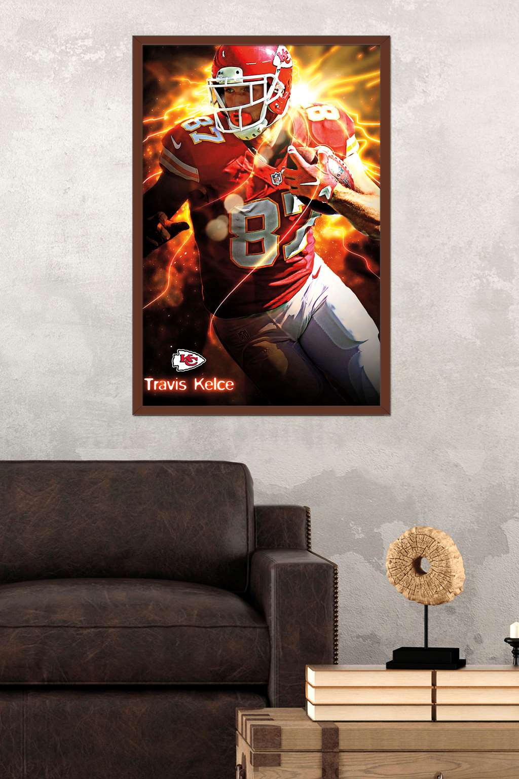 NFL Kansas City Chiefs - TraVis Kelce 16 Wall Poster, 22.375" x 34", Framed