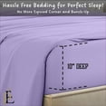 thumbnail image 3 of RV Short Queen 60" X 75" | 800-TC Egyptian Cotton Sheet Set 10 inch Deep Pockets - Made for RV - Lilac Color, 3 of 7