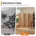 thumbnail image 5 of Jostyle 6 Panel Solid Wood Room Divider Privacy Screen - Freestanding Folding Partition with Feather Openwork Design, Paulownia Wood Frame Natural, No Assembly for Living Room, Bedroom, Office, 5 of 12