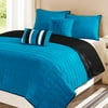 Solid Microfiber Blue/black Quilt Mini S