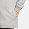 thumbnail image 3 of Nike Sportswear Club Fleece Women's Oversized Mock-Neck Sweatshirt Color: Dark Grey Heather/White Size: XL, 3 of 4