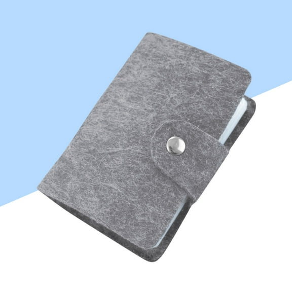 WHAMVOX  Organizer Credit Case Business Card Holder Sleeves Wallet Men and Women Light Grey