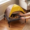 thumbnail image 7 of FEISHENTT Small Elevated Dog Bed with Canopy - Upgraded 30IN Outdoor Raised Dog Cot Bed with Removable Shade Tent Black 55.5X43cm, 7 of 7