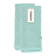 Cuisinart Kitchen Towels - Ultra Soft, Absorbent & - Premium / Cotton Fiber Blend - Aqua, Set of 2, 16" x 26" - Diamond Pattern