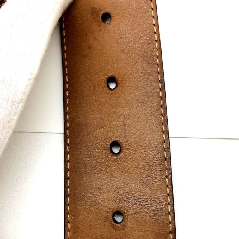 Pre-owned Leather Belt In Brown