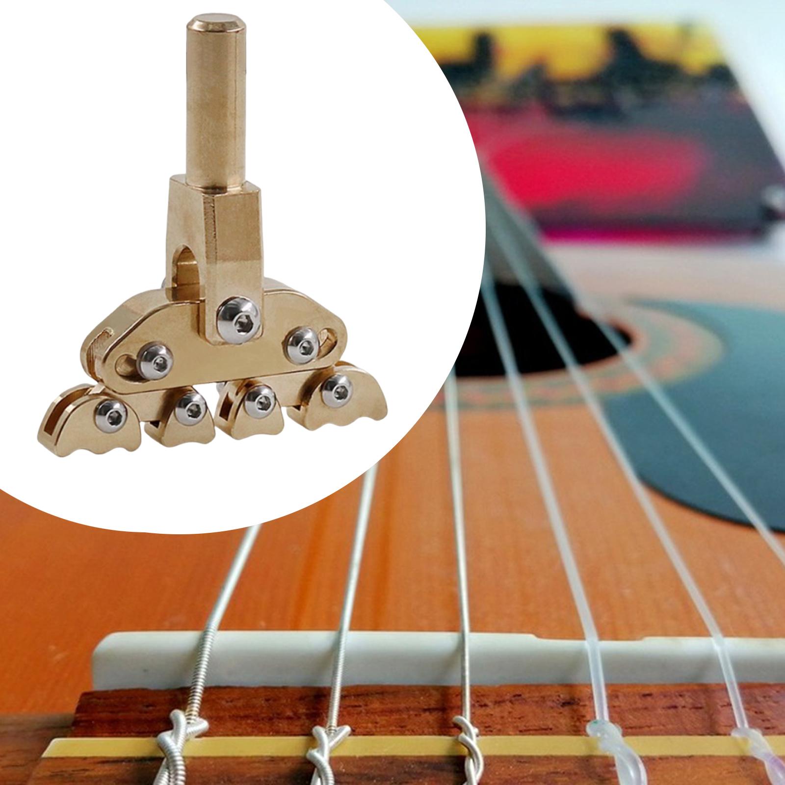 Radius Adaptive Guitar Fret Press Sturdy Brass Tool with 9.5mm Shank for Curved Fingerboards DIY Guitar Repair