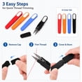 thumbnail image 4 of 4 Pack Small Scissors with Safety Covers, Craft Scissors for Yarn, Sewing and Cross Stitch, TIKA, 4 of 7
