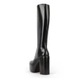 thumbnail image 3 of Jeffrey Campbell MEXIQUE-KH Knee High Heel Platform Block Heel Black Boots (BLACK, 8.5), 3 of 4