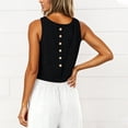 thumbnail image 4 of DHFJKG Womens Tank Tops Button Summer Sleeveless Cropped Tee Shirt Crew Neck Basic Outfits Work Dressy Clothes Stylish Top, 4 of 4