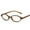Brown, variant on FYEGRE Women's Retro Small Oval Flat Lens Glasses Fashion Eyewear for Everyday Use with Timeless Appeal Red