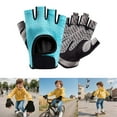 thumbnail image 2 of Fgnfyis Children Outdoor Sports Exercise Cycling Gloves Half Finger Through Open Finger for Protection Blue, 2 of 4