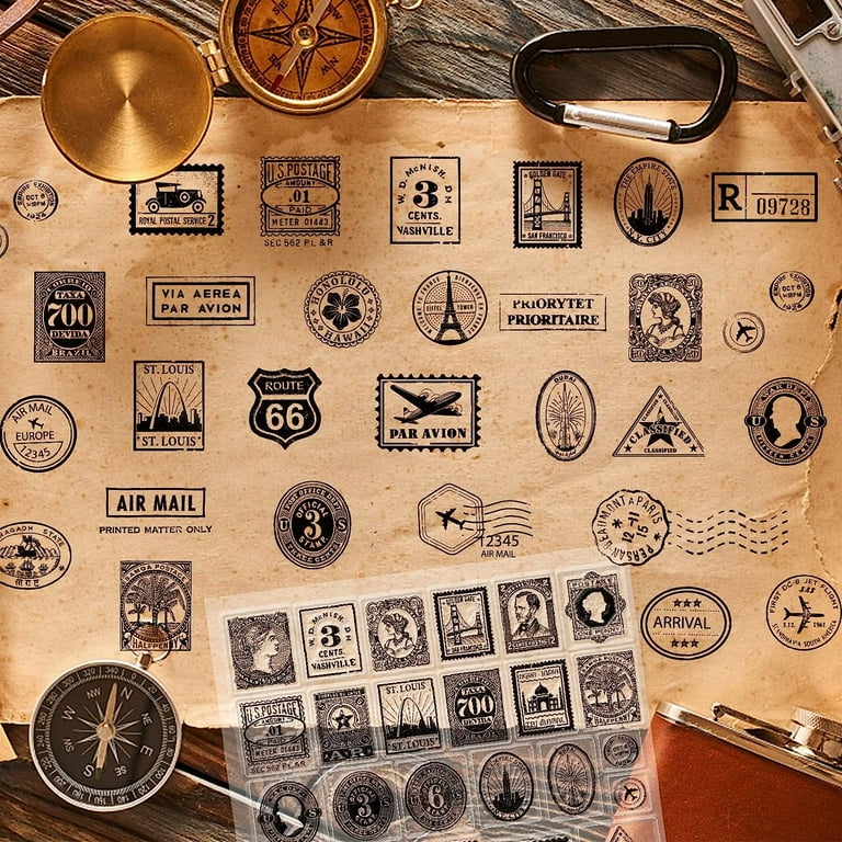 sheet Vintage Stamps Clear Stamps for DIY Scrapbooking Decor