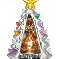 thumbnail image 4 of Ceramic Christmas Tree Night Light - Silver Plug-in Decorative Night Light with 28 Bulbs and Star Topper, 4 of 7