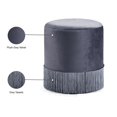 thumbnail image 5 of Pemberly Row Modern / Contemporary Velvet Ottoman/Stool in Gray, 5 of 8