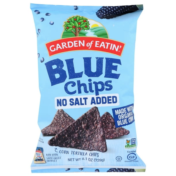 Garden Of Eatin' Blue Corn Tortilla Chips Unsalted, 8.1 Oz
