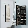 thumbnail image 1 of Costway Mirrored Jewelry Cabinet Jewelry Organizer w/2 LED Lights Black, 1 of 9