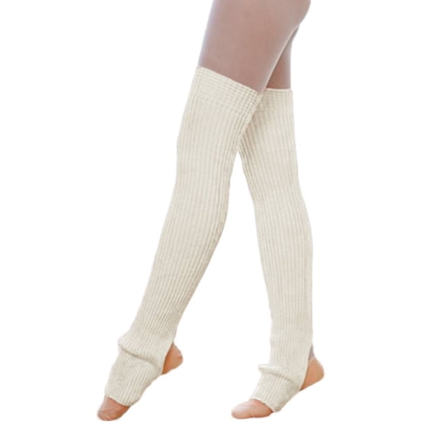 Minnieouse 1 par de calentadores de piernas para mujeres y niñas, medias de Ballet largas sin pies para invierno y otoño Ropa, zapatos y accesorios Miscelánea Blanco Minnieouse PS13012-09
