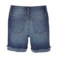thumbnail image 4 of Pantalones cortos midi de mezclilla The Children's Place para niñas de cintura alta, 4 of 5