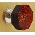 thumbnail image 2 of IBA Indianbeautifulart Boutons Rouges Gravés Poignées de Porte d'Armoire en Bois Lot de 10, 2 of 3