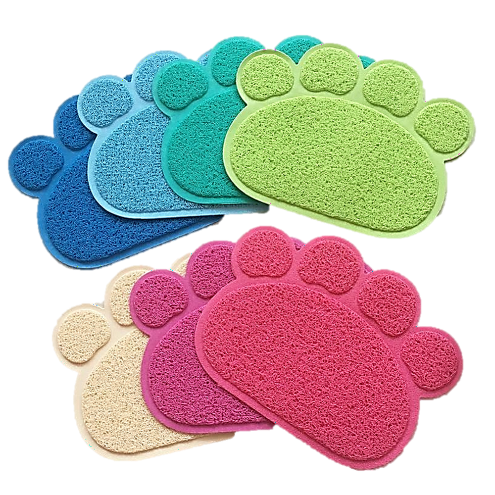 Cat Paw Cat Litter Mat, MultiColored