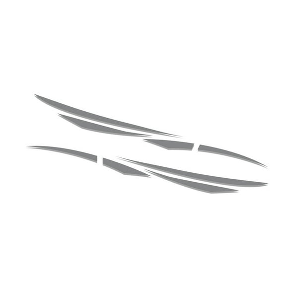 2Pcs Car Body Side Stickers Sports Stripe Decal Self-adhesive Decoration Accessories for Cars Trucks SUVs Off-Road Vehicles Gray